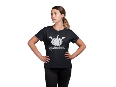 Halloween, pumpkin wings - Printed Tees for Women's -designed for Halloween