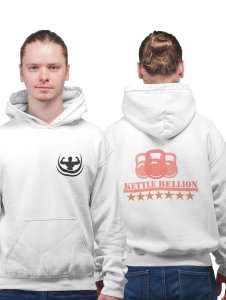 Kettle Bellion printed artswear white hoodies for winter casual wear specially for Men