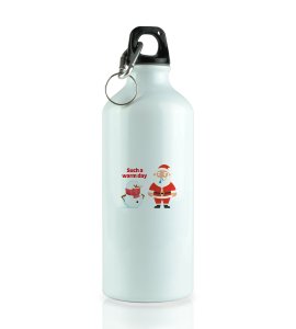 Sneezy Santa: Funny & Cute Designer Sipper Bottle by (brand) Perfect Gift For Secret Santa