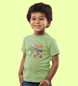 Chef Dino, Printed Cotton Tshirt for Boys