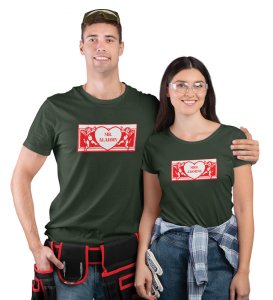 Mr Aladdin/Mrs Jasmine Printed Couple (green) T-shirts