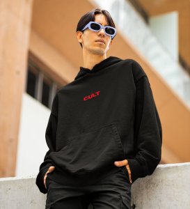 Acid Life Back Black Printed Hoodies for Men