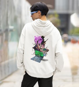 Restart Your Vibe Game Over White Cotton Printed Hoodies For Men