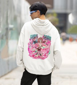 The Skilled Fighter with the Will to Protect and Heal Printed White Cotton Hoodie For Men