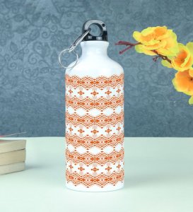 Stylish Geometric Ethnic Oriental Pattern Printed Aluminium Water Bottle 600ml