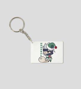 Adorable Elf Kakashi  Printed White Anime Keychains Pack Of 2