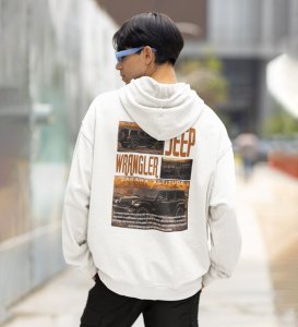 The King of the Trails  4x4 Adventure Vehicle Printed White Hoodie for Men