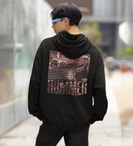 The Ultimate OffRoad Machine  AllTerrain Beast Printed Black Hoodie for Men