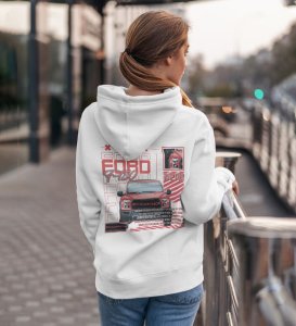 The Toughest Pickup Dominant Performance Truck Printed White Hoodie for Women