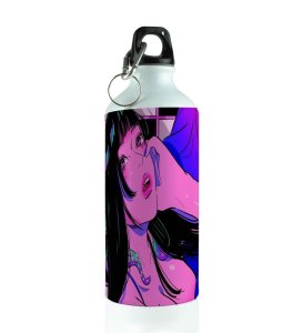 Flirty Quote With Funky Twist Aluminium Printed Sipper Bottle 600ml